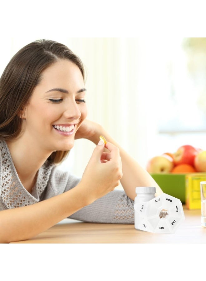 Weekly Pill Box 2-Pack – Portable Organizer for Vitamins, Supplements, Pills & Fish Oil – Seven-Day Medicine Storage, Easy Access, Ideal for Home & Travel - Image 2